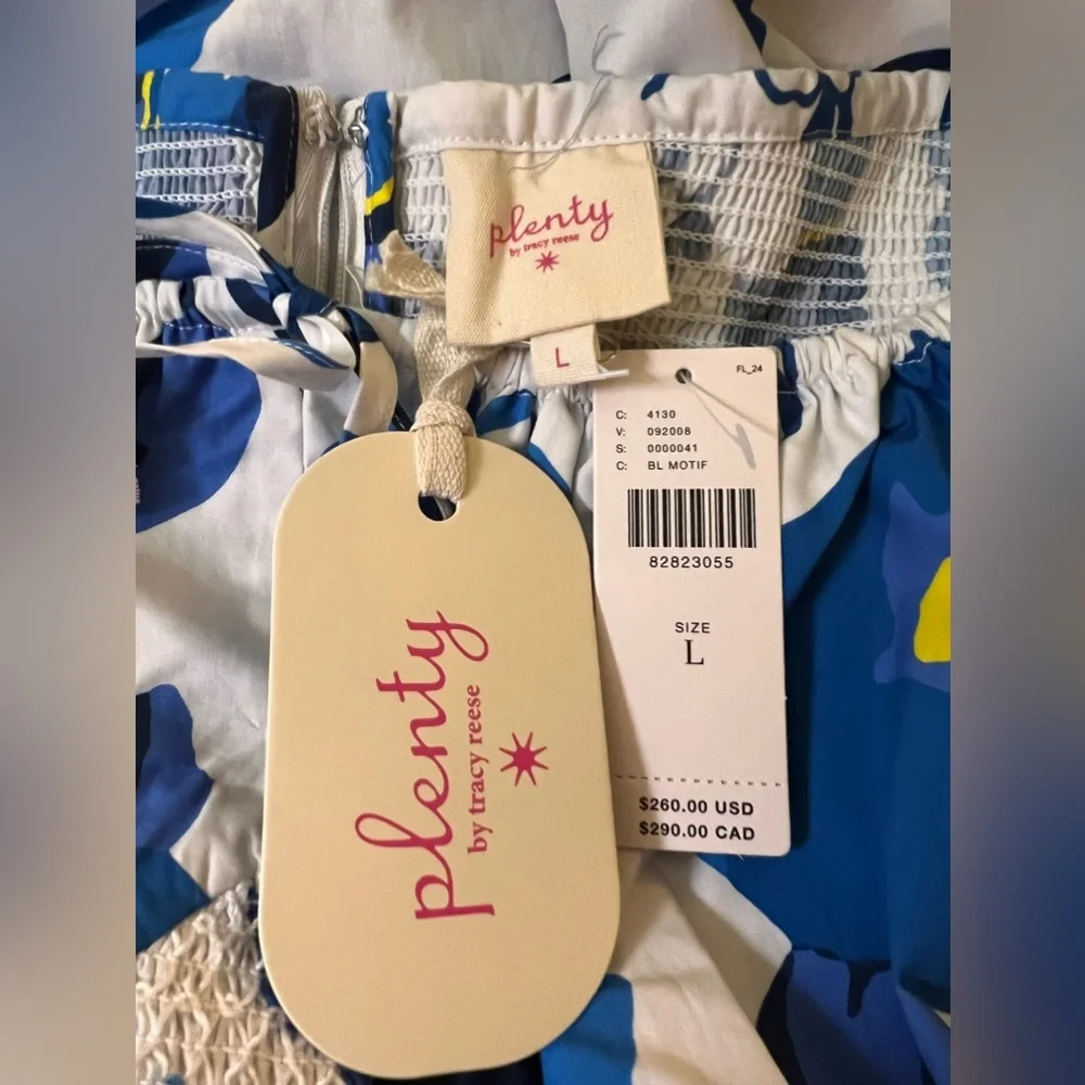 Plenty by Tracy Reese Off-The-Shoulder Puff-Sleeve Smocked Midi Dress - Picture 15 of 15